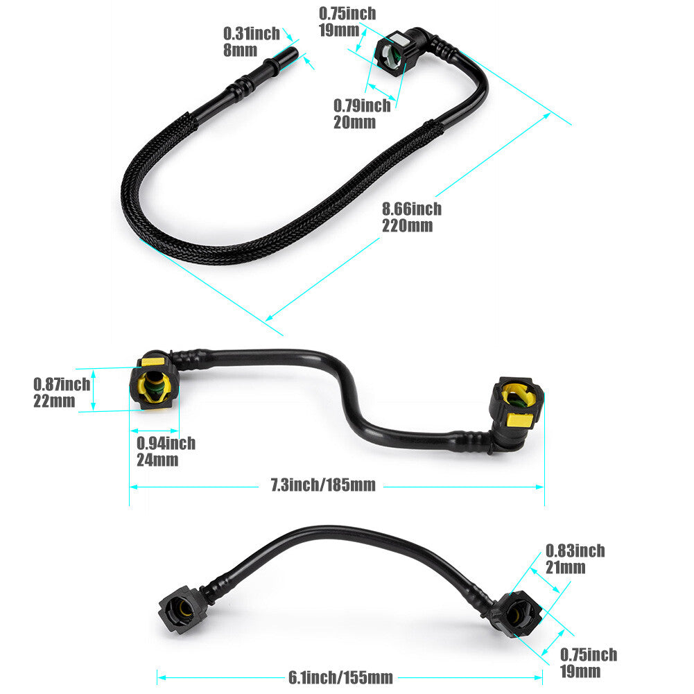 for Mercedes W163 ML320 ML430 1998 1999 2000 2001 2002 2003 Fuel Line Hose Kit