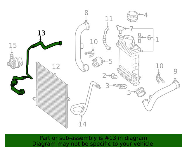 new 2225002188 coolant hose suitable for Mercedes-Benz S 450 S 550e 2015-2020