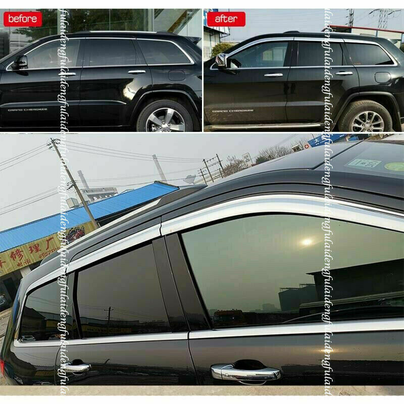 Chrome Window Visor Shade Sun Rain Wind Guard for Jeep Grand Cherokee 2011-2020