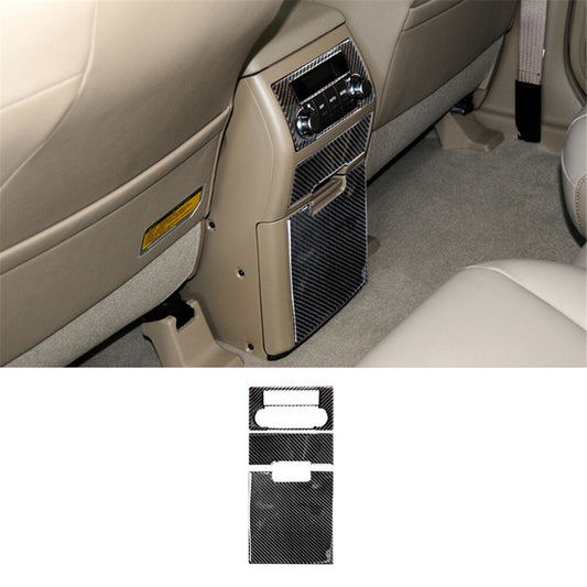 Carbon Fiber Interior Rear Air Outlet Cover Trim for Toyota Highlander 2008-2013