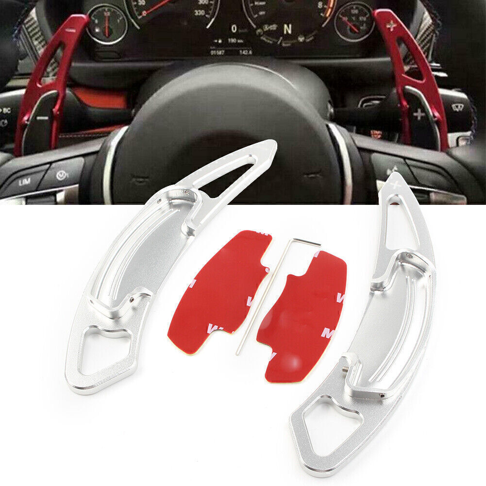 2x Aluminum Silver DSG Paddle Shifters Extensions Trim for Honda Accord 2013-19