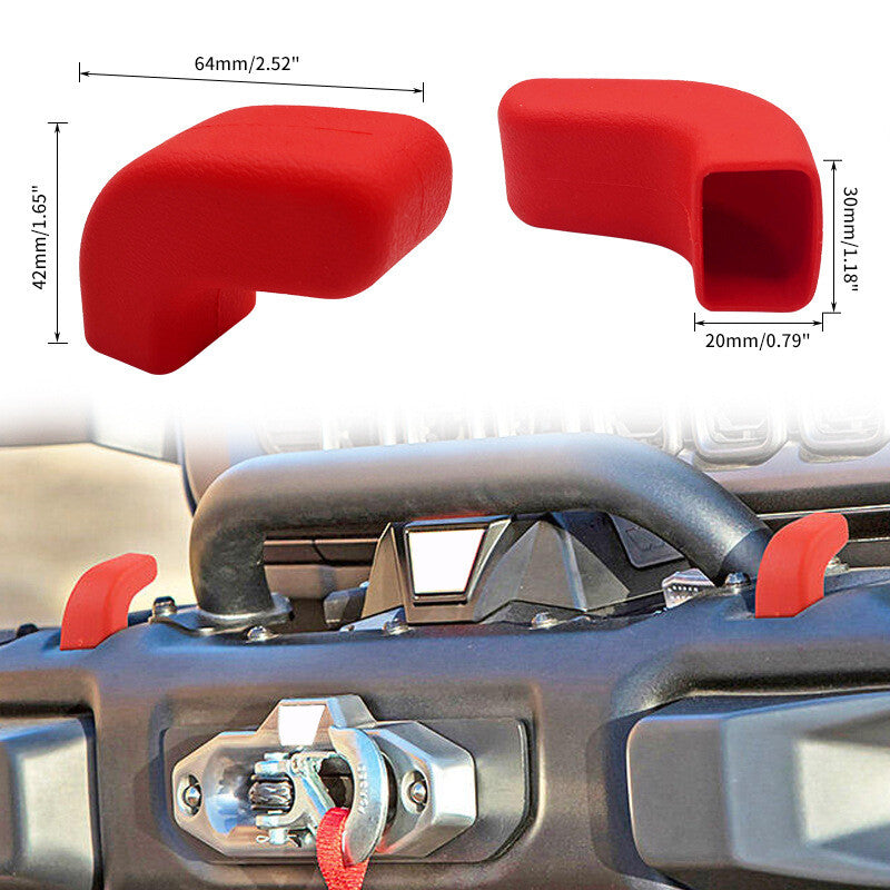 Front Factory Bumper Tow Hook Cover Trim for Jeep for Wrangler JK JL JT 2007-23 Red