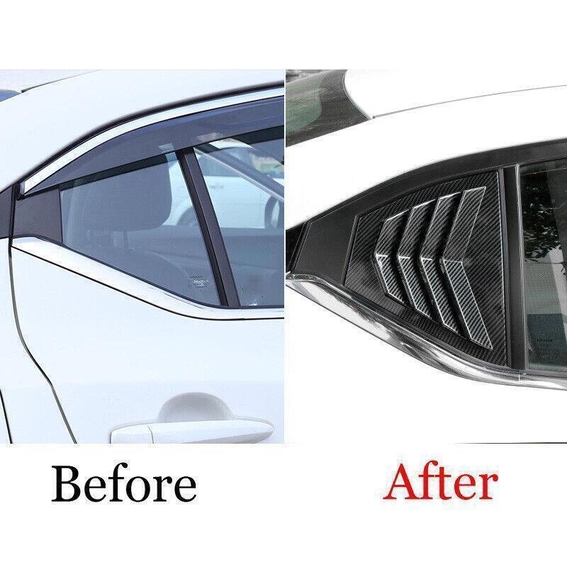 Side Window Louvers Vent Cover Trim for Nissan Sentra 2020-23 Carbon Fiber 2PCS