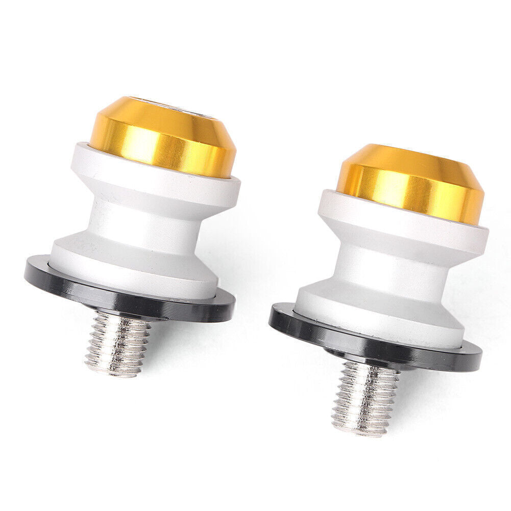 Gold 10mm CNC Motorcycle Swingarm Sliders Spools for kawasaki Z750 Z750 Z1000ly