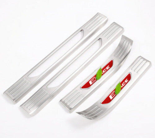Plate Protector Silver Titanium Inner Door Sill Scuff for Jaguar E-Pace 18-23 4X