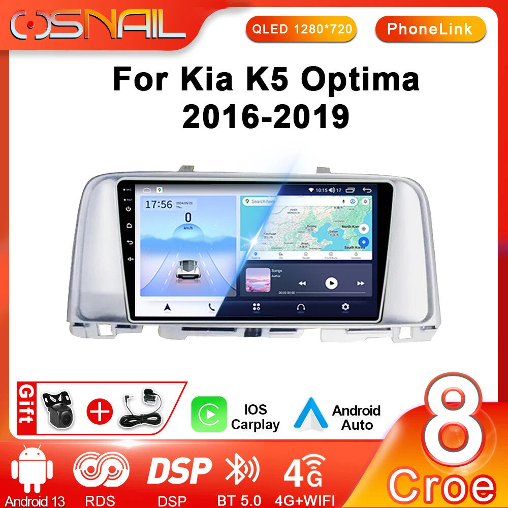 Android Auto CarPlay Car Radio for Kia for K5 / for Kia Optima 2016-2019 GPS Video Player