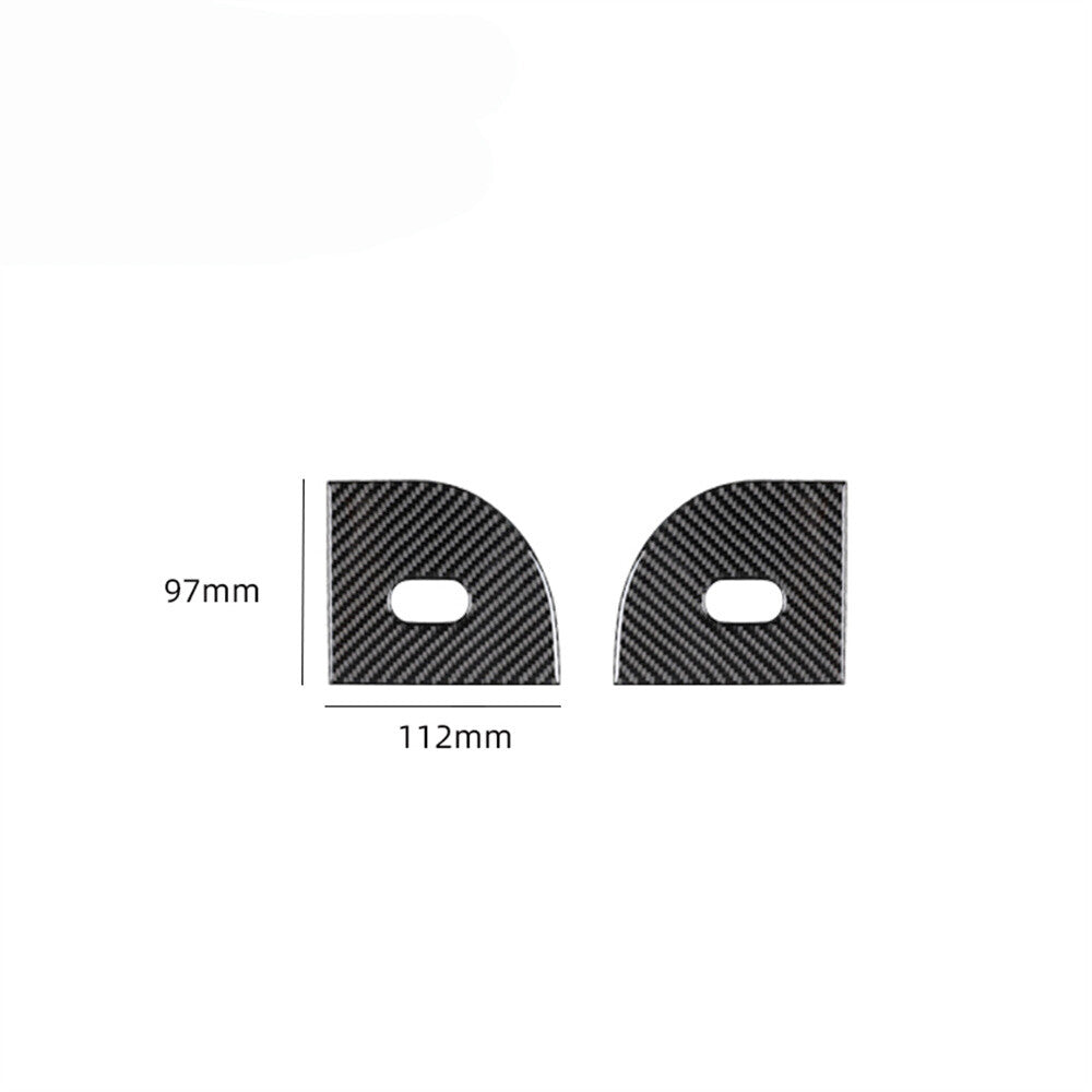 2Pcs Carbon Fiber Rear Window Lift Panel Trim Cover Type A for Ford F150 2004-08