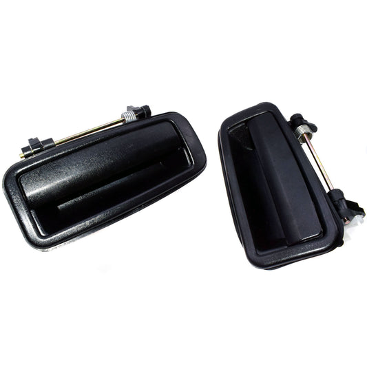 for Toyota for Corolla 88-92 Pair Outside outer Door Handle Rear Left Right Black