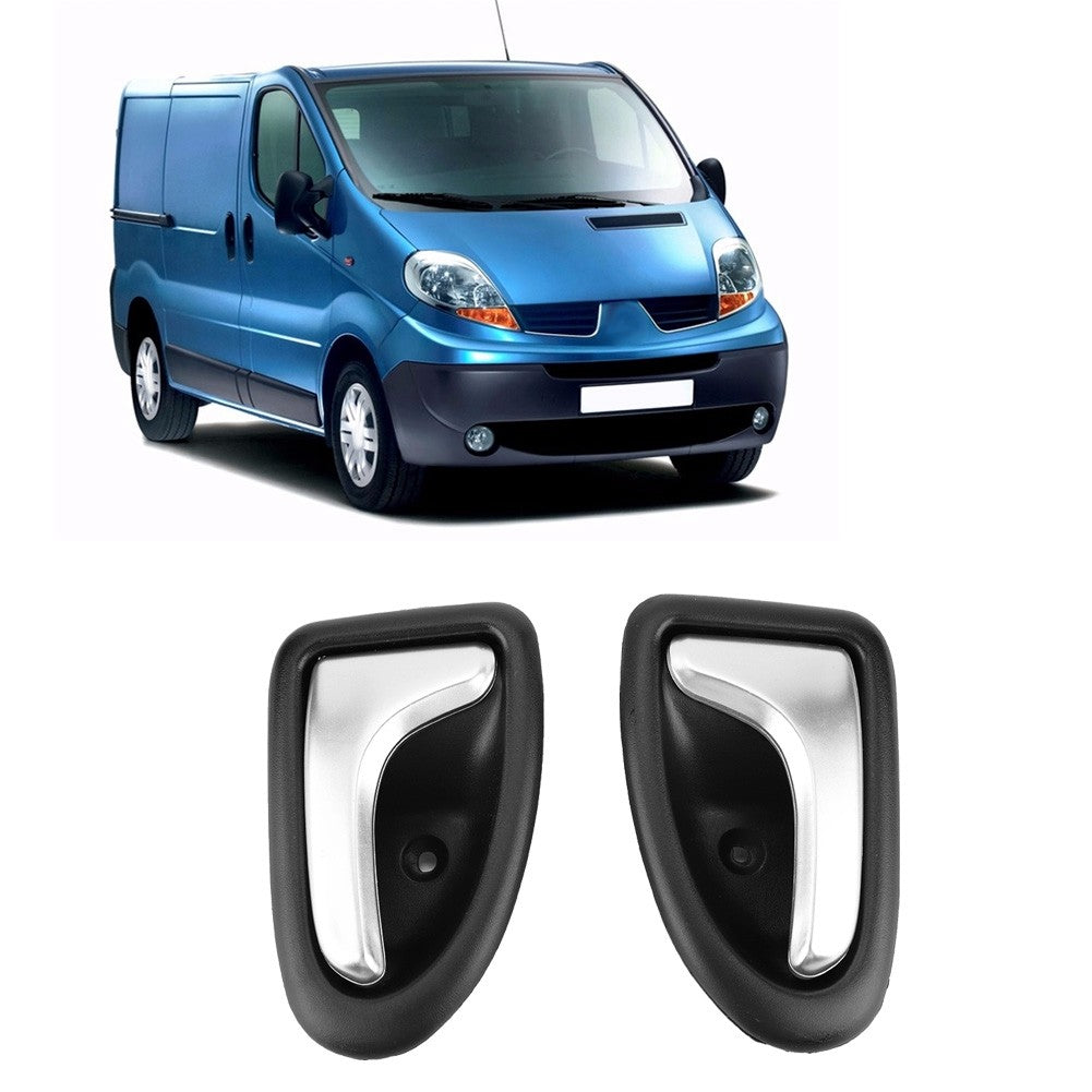 Pair of Door Handle Cover Trim Elegant Chrome Finish ABS for RENAULT CLIO TRAFIC