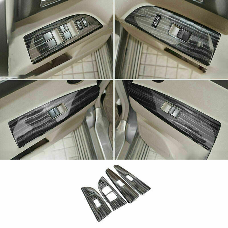 for Toyota Highlander 2008-2013 Black Wood Window Lift Switch Button Panel Trim