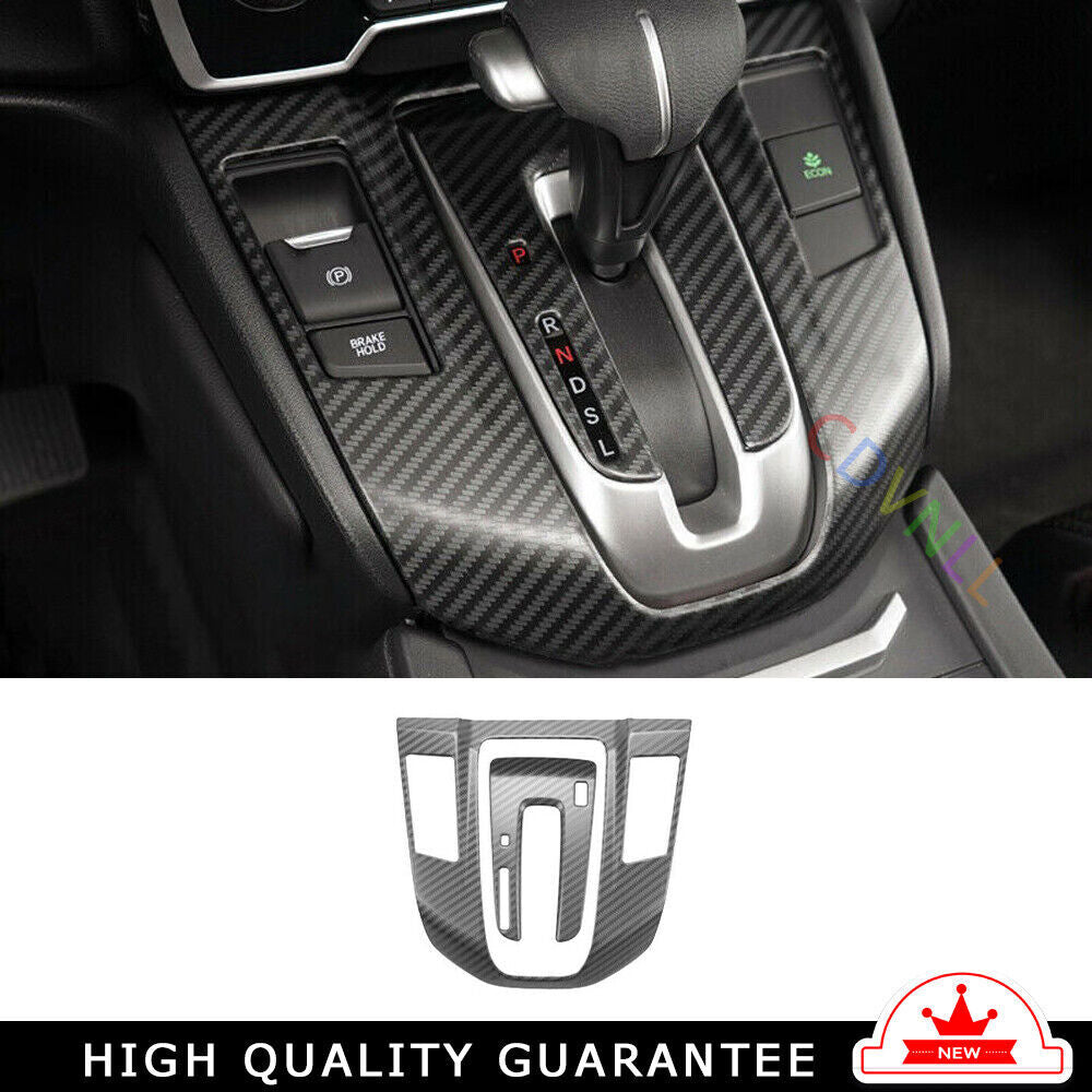 Console Gear Shift Frame Cover Trim for Honda CRV 2017-2022 Steel Carbon Fiber
