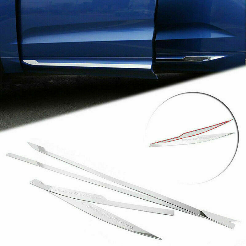 4X for Volvo XC60 2018-2021 Chrome Car Body Side Door Molding Cover Trim S.Steel