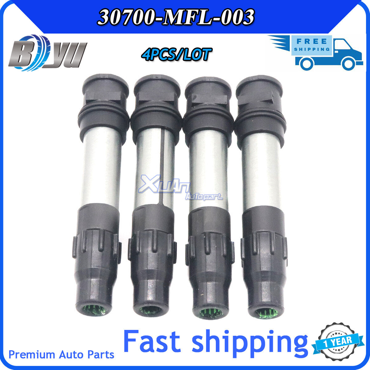4 Ignition Coils 30700-MFL-003 for Honda 2008-19 CBR1000RA CBR1000RR 129700-5150