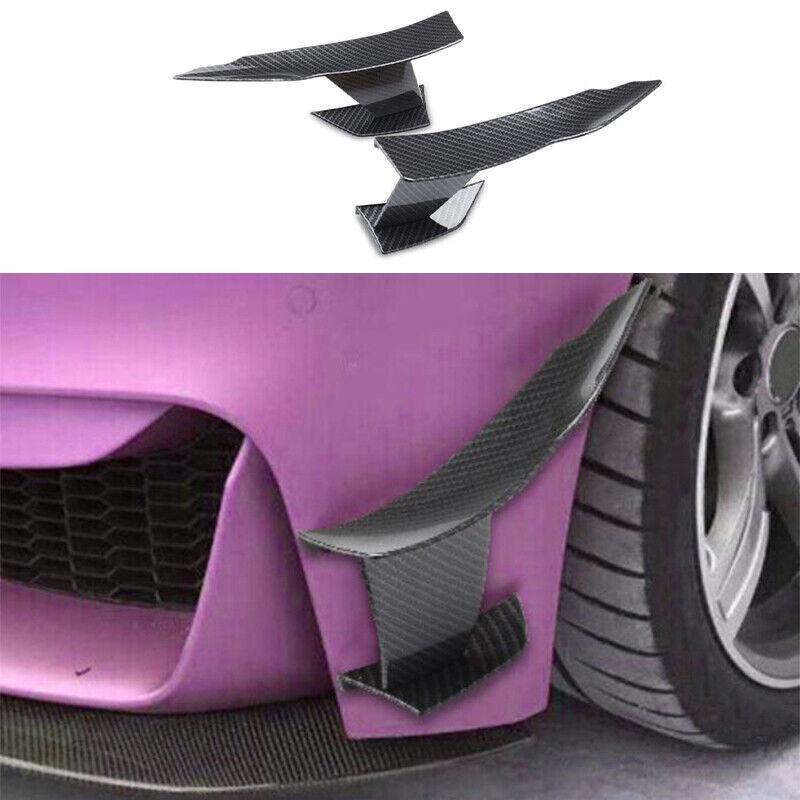 ABS Carbon Fiber Front Bumper Lip Spoiler Fins Canards for BMW M3 M4 2015-2020
