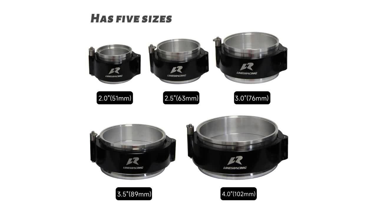 3.5'' 89mm Aluminum HD Intake V-Band Clamp Flange Intercooler Pipe Quick Release