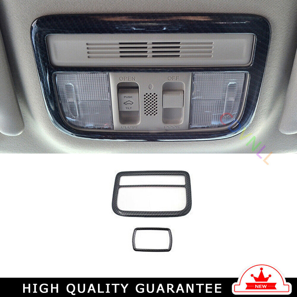 Front Reading Lamp Frame Cover Trim for Honda for Civic 10th 2016-2021 Carbon Fiber