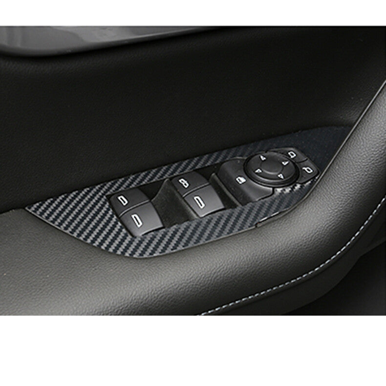 for Chevy Blazer 2019-2022 Carbon Fiber Car Window Lift Panel Switch Cover Trim