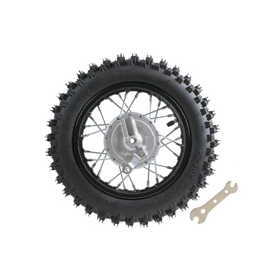 80/100-10 Drum Brake Rear Wheel Tire Rim 1.6x10 Suitable for 70cc and 110cc Dirt Pit Pro Bicycles