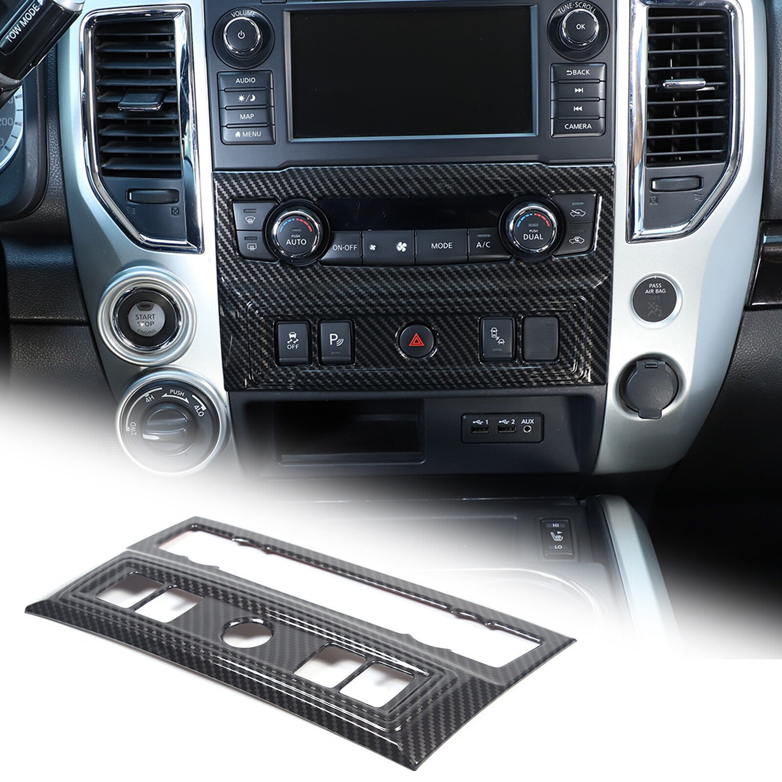 Oak ABS interior communication mode button trim frame for Ford Maverick 2022+
