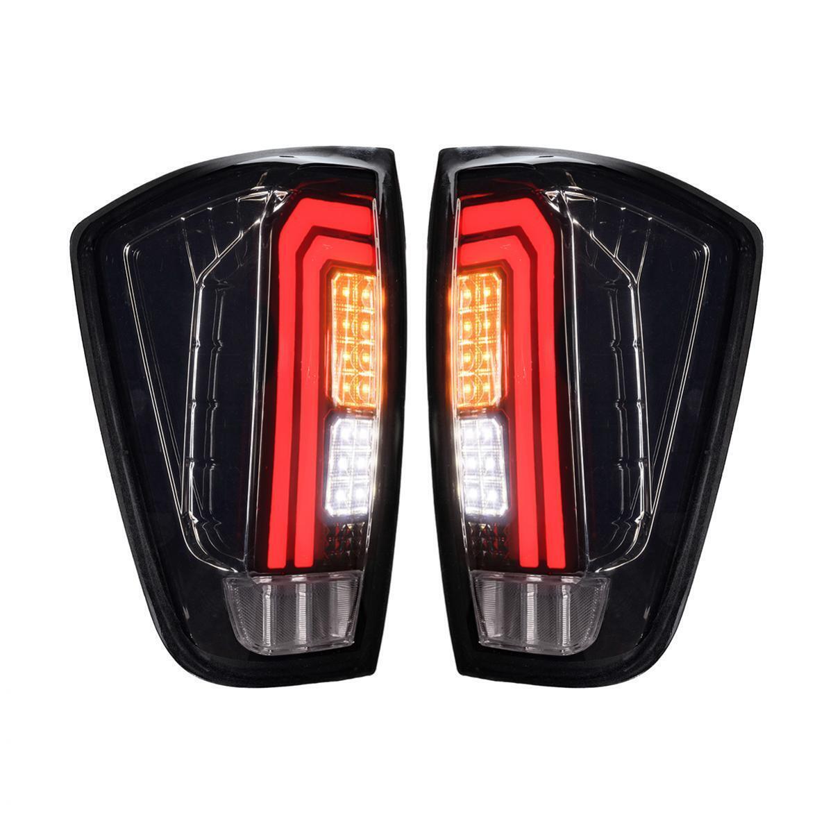 Left and right LED taillights and rear brake lights are compatible with the for Nissan Navara NP300 (2015-2019).