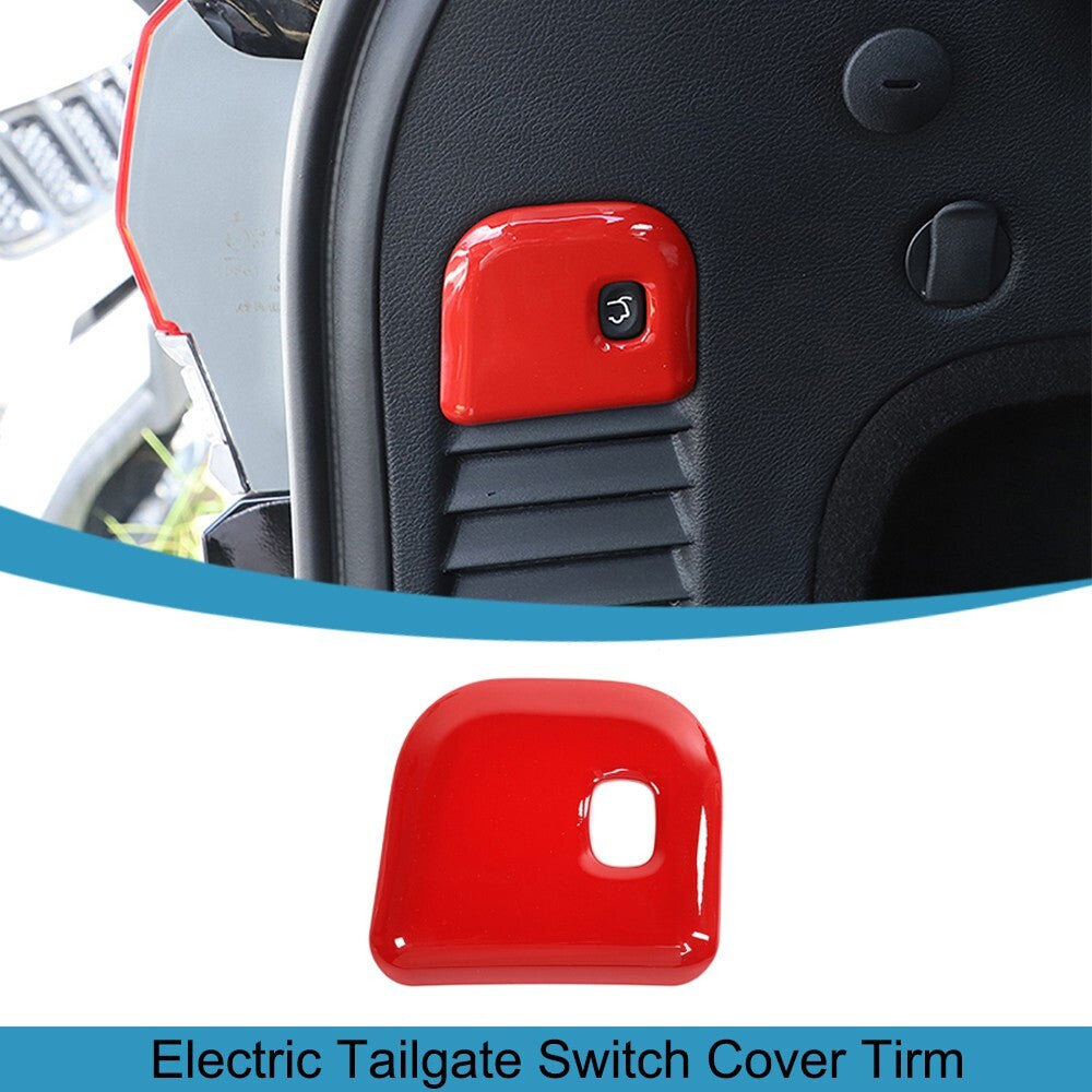 Red Electric Tailgate Switch Cover Trim Sticker for Jeep Grand Cherokee 2011-20