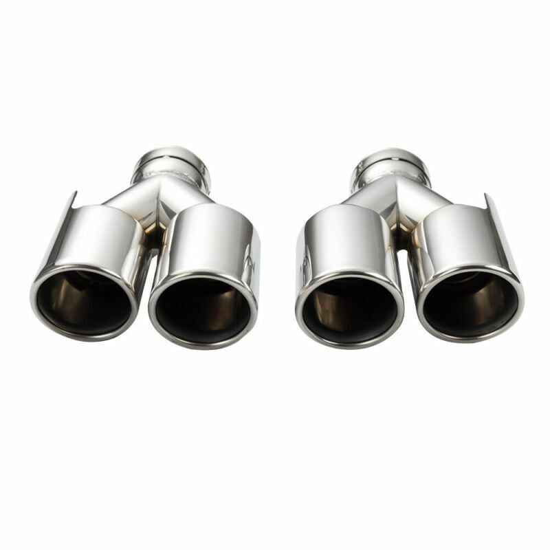 2pc 2.5'' ID 3.5'' OD Welding Dual Exhaust Pipe Tips 180mm Universal Exhaust tip