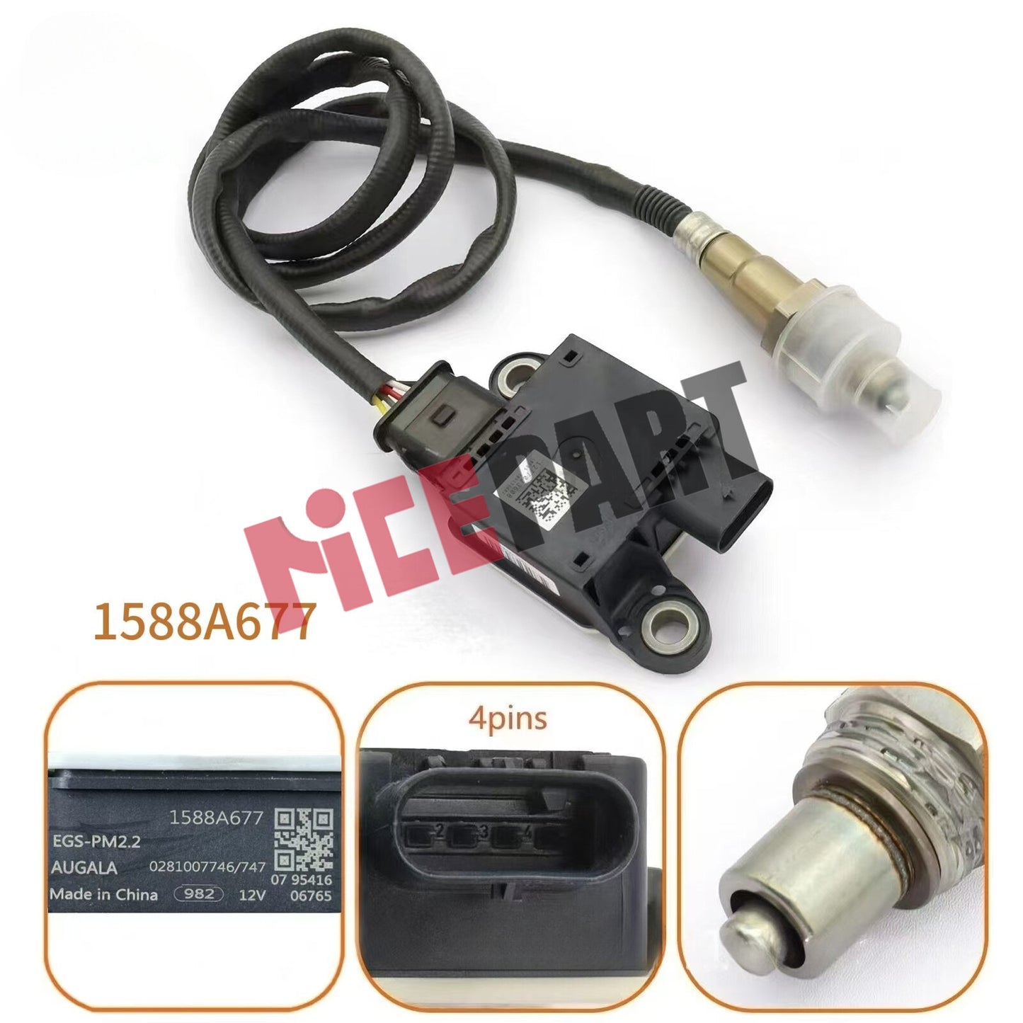 1588A677 particulate matter sensor compatible with for Mitsubishi L200 and KJ0