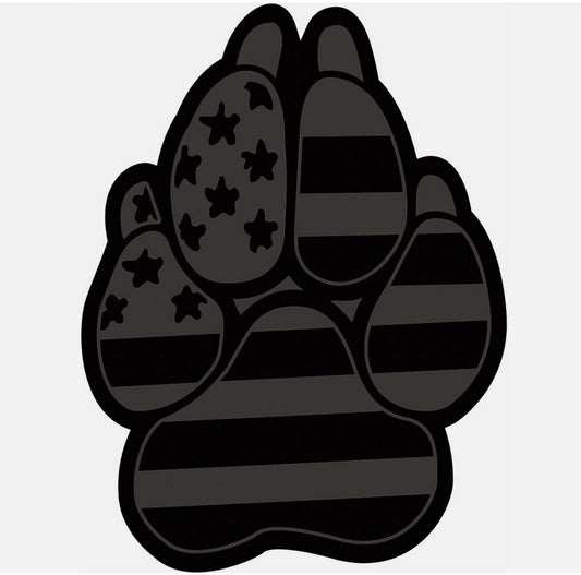 Black magnetic dog paw decals for Chevrolet side fender rear boot badges