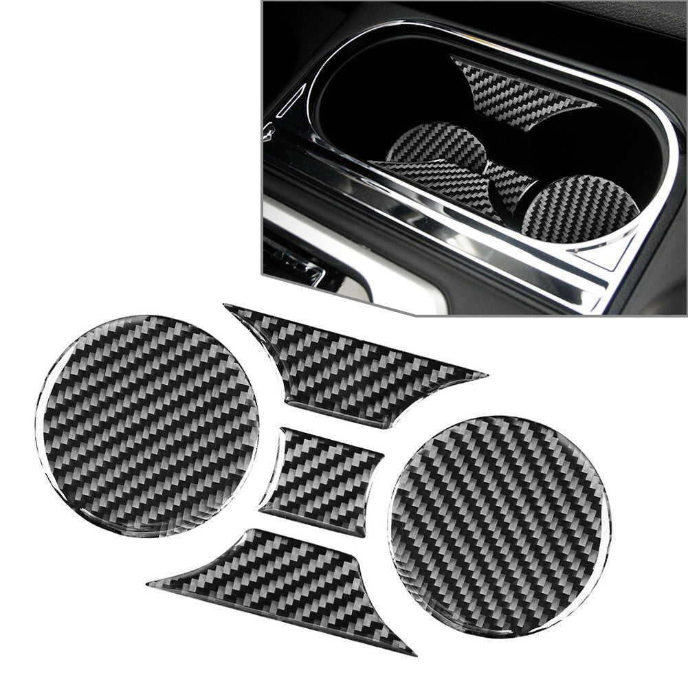 Zentrale Getr?nkehalterverkleidung f¨¹r for Toyota Tundra 14¨C21 Kohlefaser schwarz