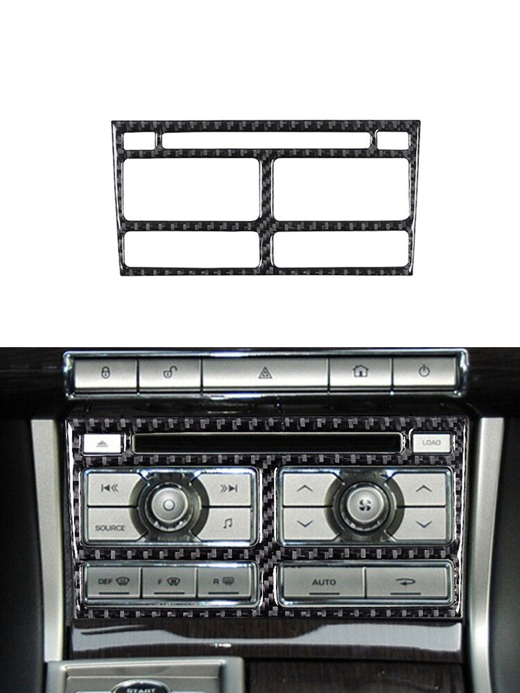 Central Control CD Player Frame Trim Cover Carbon Fiber for Jaguar XF 2009-2011