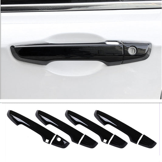 8X Bright Black Exterior Door Handle Bowl Cover Trim for Honda CR-V CRV 2017-22