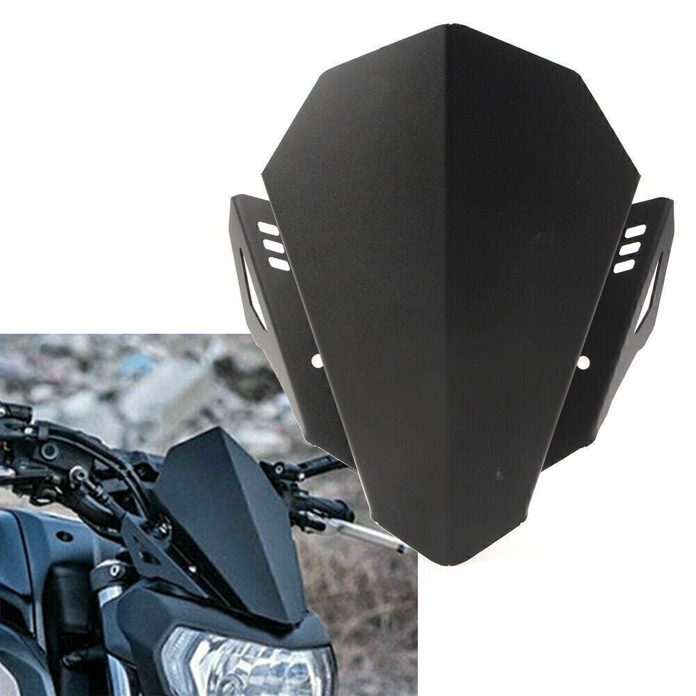 Black Windshield Windscreen Wind Deflector Fit for Yamaha MT-07 FZ-07 2018-2021