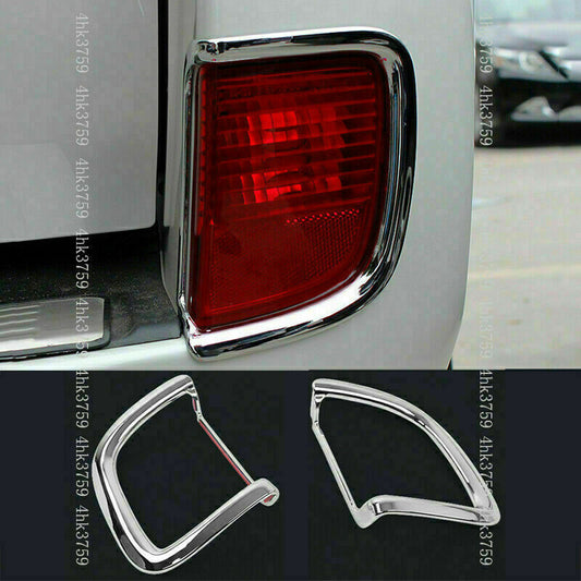 2Pcs Chrome Rear Fog Light Tail Lamp Frame Trim for Land Cruiser LC200 2008-2015