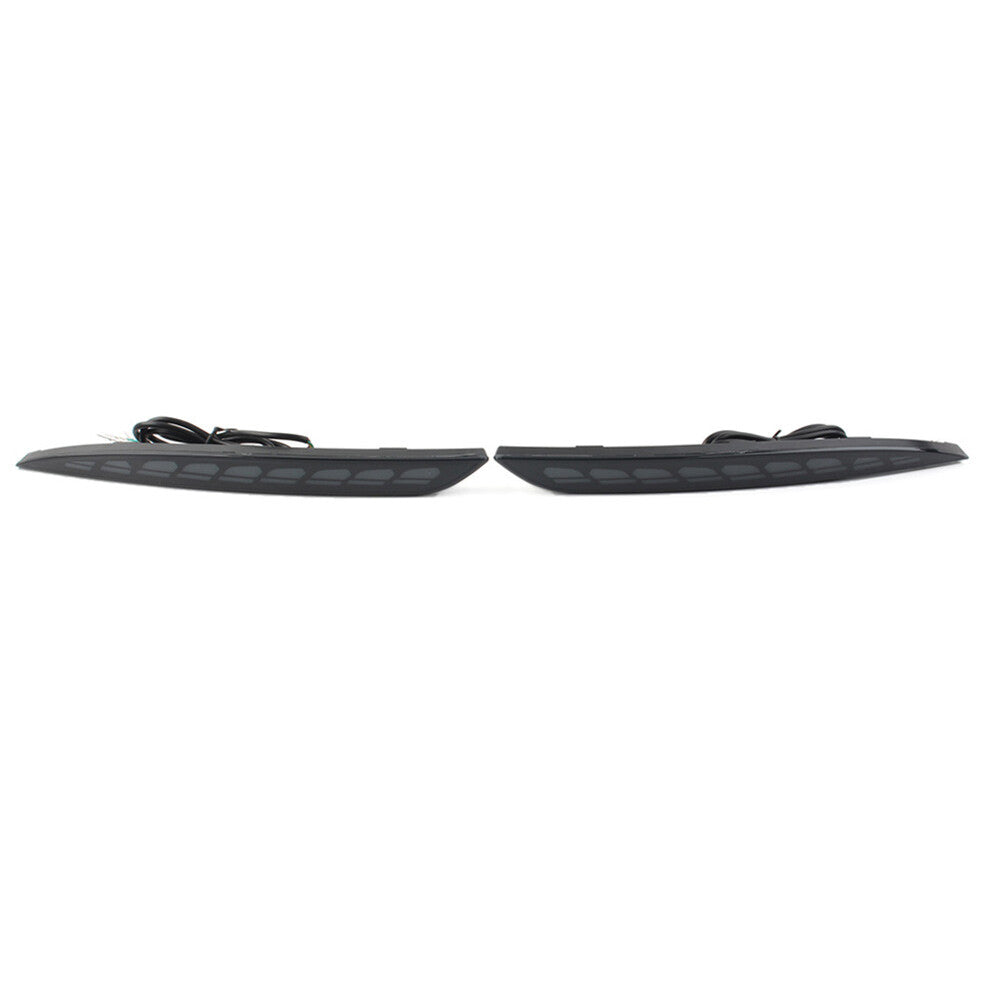 2x Rear Fog Lamp Brake Light Dynamic Reflectors for Tesla for Model Y 2020-22 Black