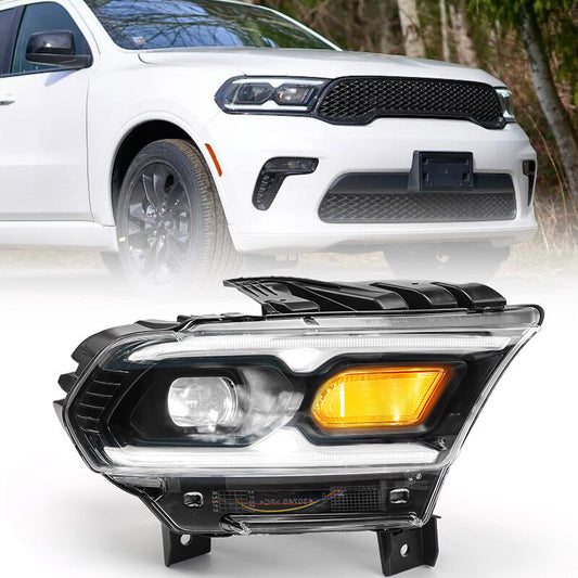 For 2021-2024 for Dodge Durango w/Halogen Turn Signal LED Headlight Passenger Right