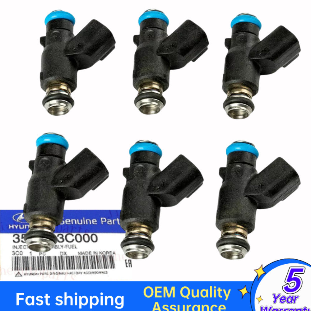 Six fuel injectors for 2006-2012 for HYUNDAI for Kia 3.3L/3.8L DOHC 35310-3C000