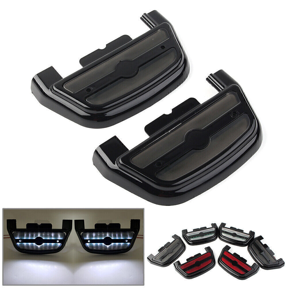 for Harley Dyna Touring Road King Led Light Passenger Footboard Floorboard Cover