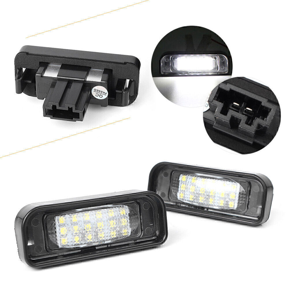 2x LED Number Lamp License Plate Light Fit for Benz W220 S320 S420 S430 99-05