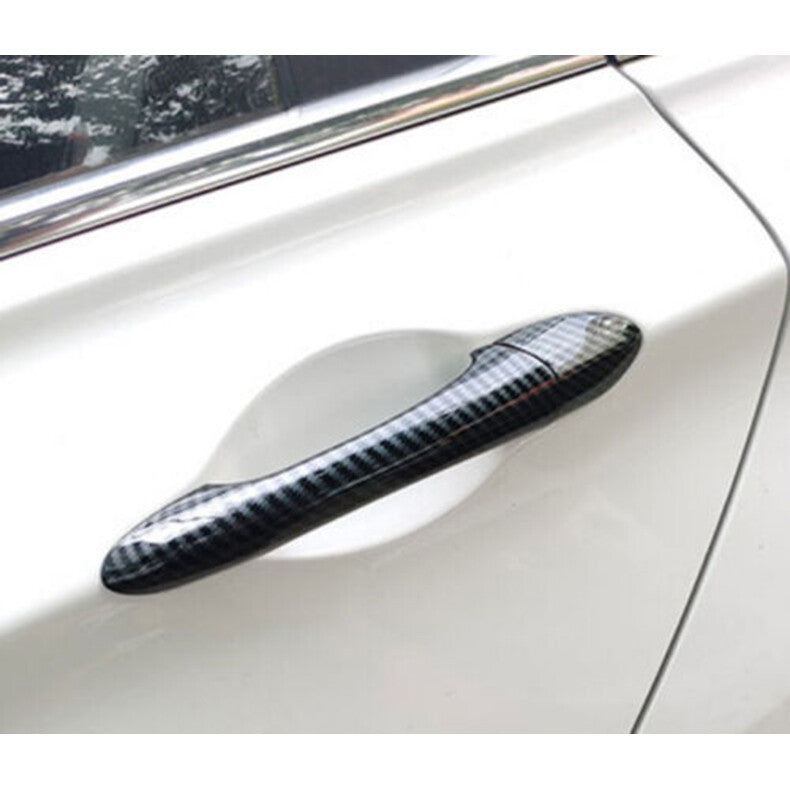 for Hyundai Sonata 2011-2014 Carbon Fiber Side Door Handle molding Cover Trim 8x