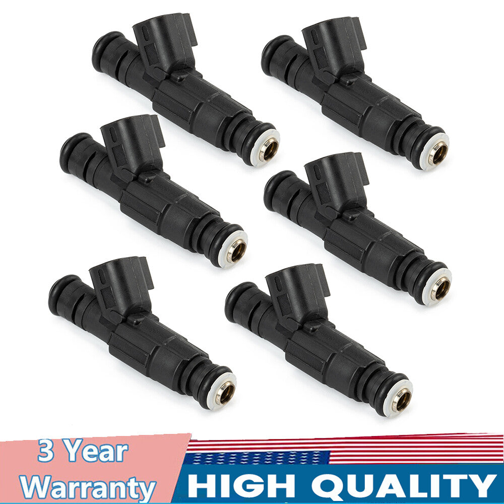 6 fuel injectors (0280155287, 0280155784) for 1999-2004 for Jeep 4.0 Cherokee 4-hole models.