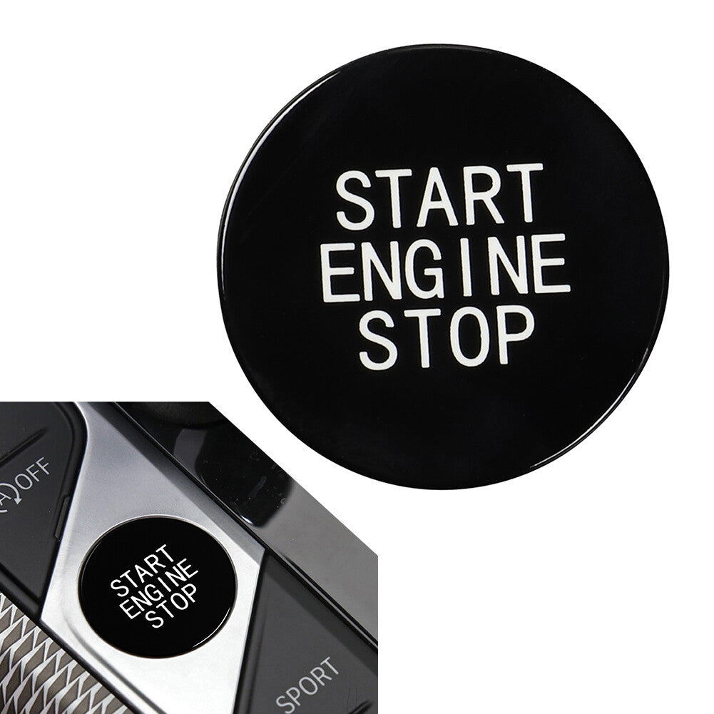 Car Engine Start Stop Button Switch Cover Trim ABS Fit for BMW 3/8/X Series Black