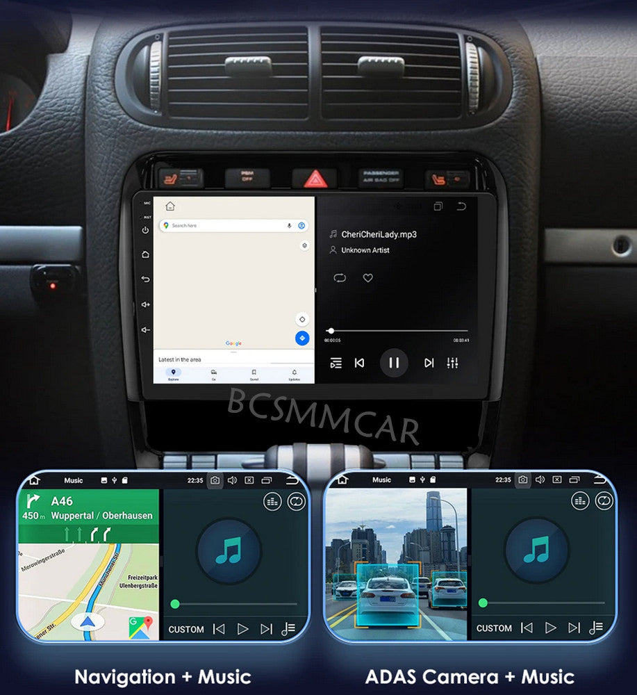 9in 2Din Car Radio Fit for Porsche for Cayenne 2003-2010 Multimedia Player Stereo