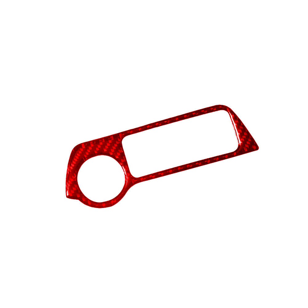 Red Carbon Fiber Power Outlet Cover Trim for Mitsubishi Outlander 2014-2016