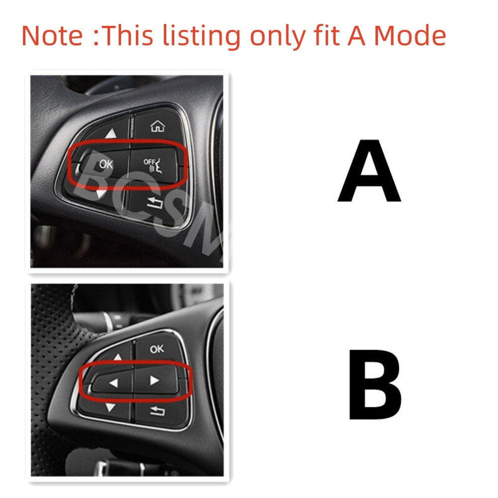 1 Set Car Steering Wheel Button Trim Decal Protector Fit For Clase B 2015-2019