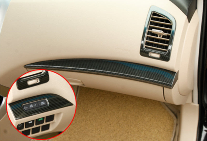 Carbon Fiber Central Console Dashboard Strips for Nissan Teana Altima 2013-2018