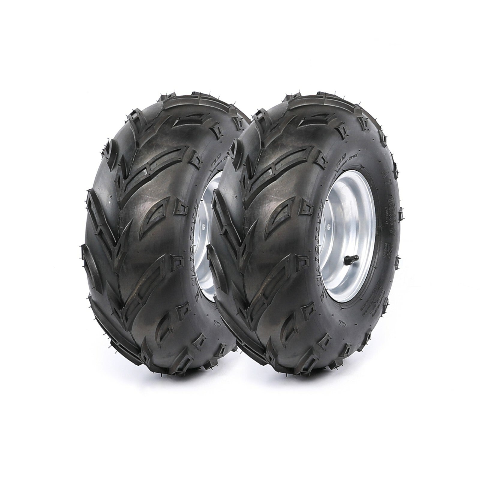 Pair of 7-inch all-terrain vehicle tires, 4 bolts, 16x8-7 tires and rims, go-kart four-wheel for golf cart, Taodao