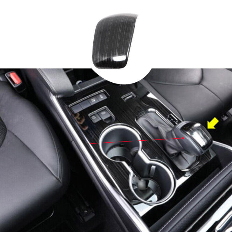 Black Titanium Gear Shift Knob Gearbox Head Trim for Toyota Highlander 20-23