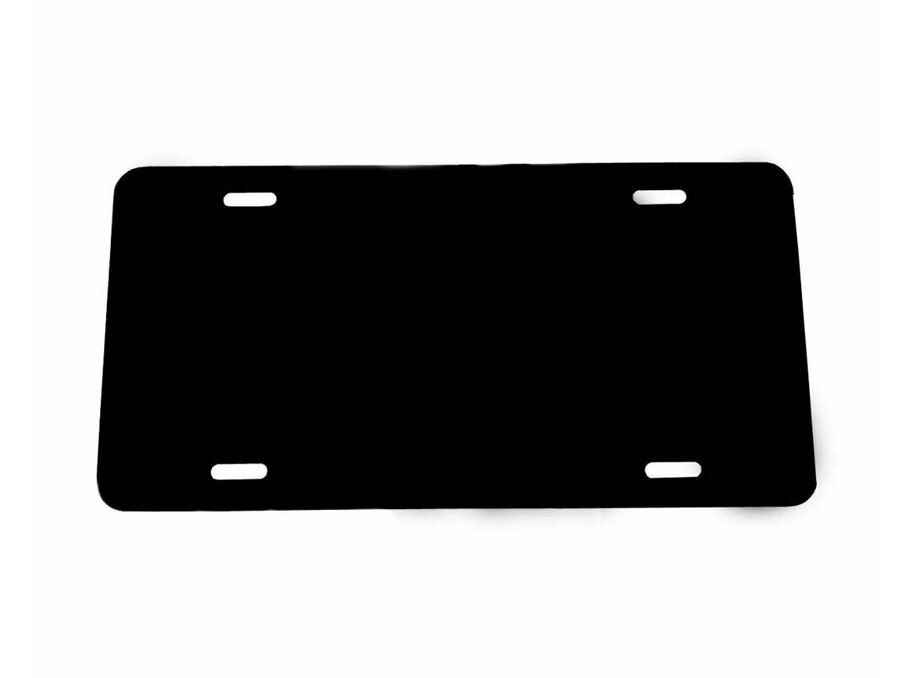 Bonnet license plate cap, custom text on rear boot, black for Mercedes-Benz .