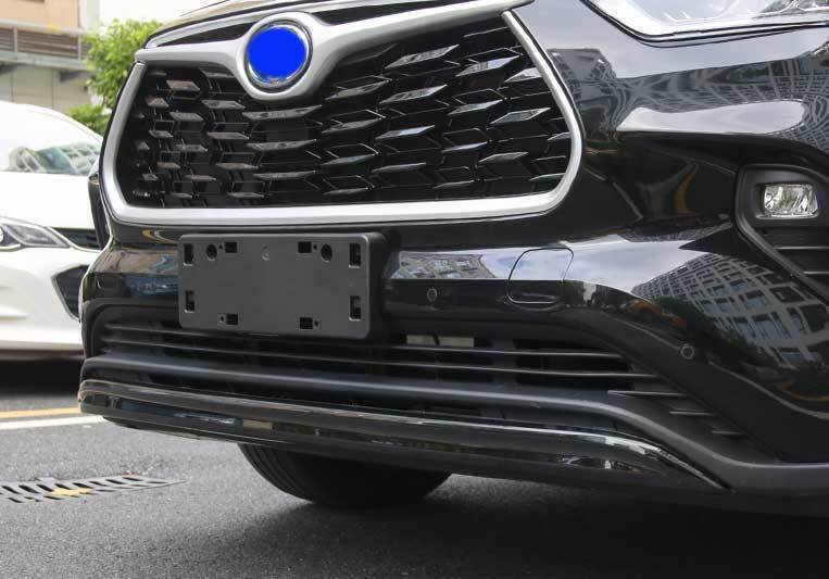 1P ABS Front Bumper Grille Lower Strip for Toyota Highlander Gloos Black 2020-24
