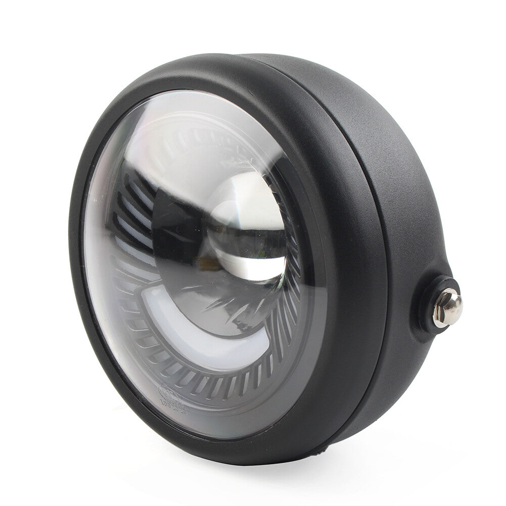 5-3/4 Switchback White LED Halo DRL Angel Eye Headlight Motorcycle